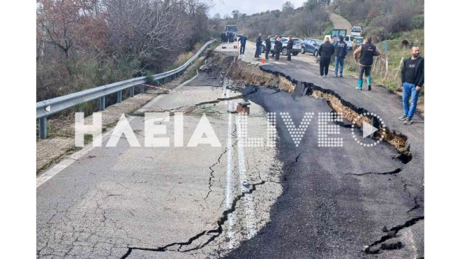 Εθνική οδός "111" | Επιδεινώθηκε η καθίζηση, αποκομμένη η Δίβρη και τα χωριά της - Πρόσβαση μόνο από την πλευρά της Αρκαδίας και της Αχαΐας