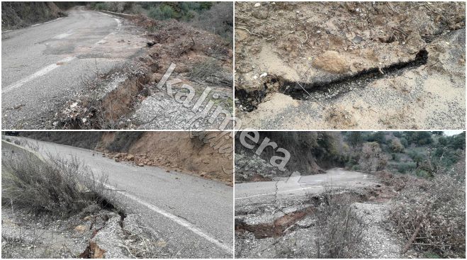 Προσοχή | Μεγάλος όγκος από χώματα σε δρόμο στις Ράχες Γορτυνίας (εικόνες)