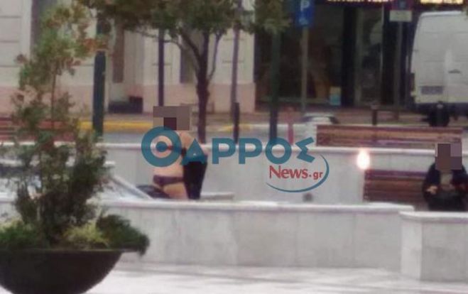 Καλαμάτα | Ζευγάρι γδύθηκε και έκανε το μπάνιο του σε σιντριβάνι της κεντρικής πλατείας