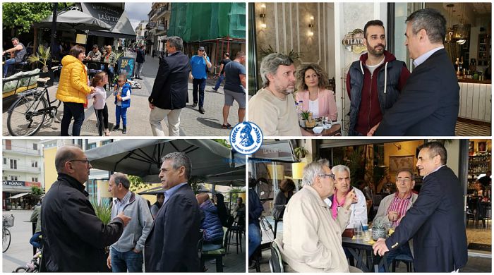 Στα καταστήματα εστίασης ο Τζιούμης - "Στηρίζουμε τις τοπικές επιχειρήσεις" (vd)