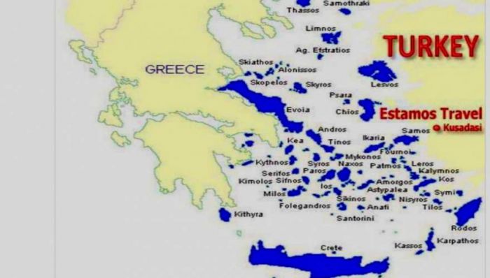 Νησιά μέχρι και τα όρια της Πελοποννήσου διεκδικούν οι τούρκοι! (χάρτης)