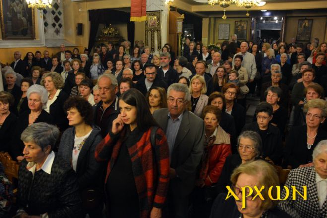 &Omicron; &Epsilon;&sigma;&pi;&epsilon;&rho;&iota;&nu;ό&sigmaf; &gamma;&iota;&alpha; &tau;&eta; &gamma;&iota;&omicron;&rho;&tau;ή &tau;&omicron;&upsilon; &Alpha;&gamma;ί&omicron;&upsilon; &Delta;&eta;&mu;&eta;&tau;&rho;ί&omicron;&upsilon; &sigma;&tau;&eta;&nu; &Tau;&rho;ί&pi;&omicron;&lambda;&eta; (&epsilon;&iota;&kappa;ό&nu;&epsilon;&sigmaf;)