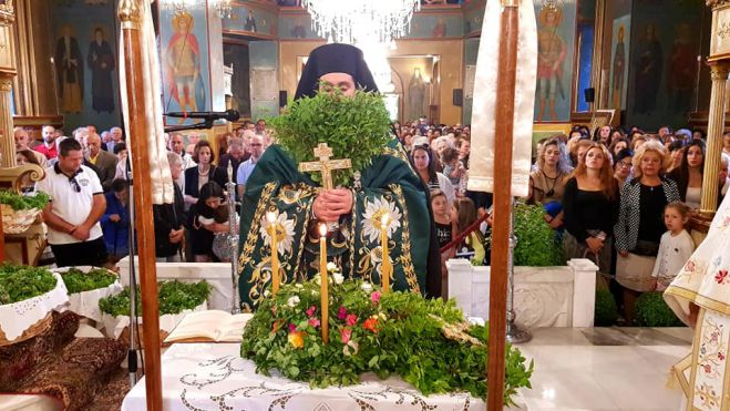 &Eta; &Epsilon;&omicron;&rho;&tau;ή &tau;&eta;&sigmaf; &Upsilon;&psi;ώ&sigma;&epsilon;&omega;&sigmaf; &tau;&omicron;&upsilon; &Tau;&iota;&mu;ί&omicron;&upsilon; &Sigma;&tau;&alpha;&upsilon;&rho;&omicron;ύ &sigma;&tau;&omicron;&nu; &Pi;&rho;&omicron;&phi;ή&tau;&eta; &Eta;&lambda;ί&alpha; (&epsilon;&iota;&kappa;ό&nu;&epsilon;&sigmaf;)