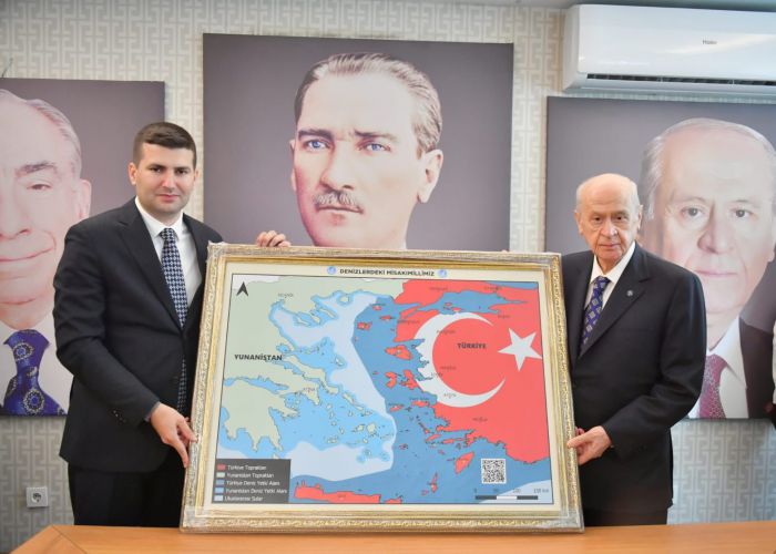 Τουρκικό παραλήρημα | Χάρτης δείχνει την Κρήτη και το μισό Αιγαίο ως μέρος της Τουρκίας