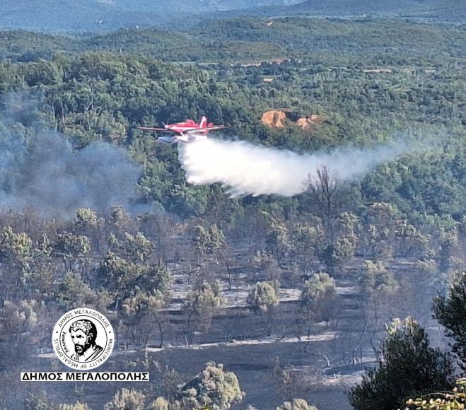 Έσβησε η πυρκαγιά στη Βελιγοστή Μεγαλόπολης | Κινητοποίηση &quot;για να μην κινδυνέψει κανένας κάτοικος και να μην καεί καμία κατοικία&quot; (εικόνες)