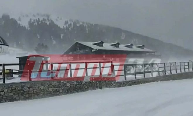 Χιονοθύελλα στο χιονοδρομικό κέντρο Καλαβρύτων