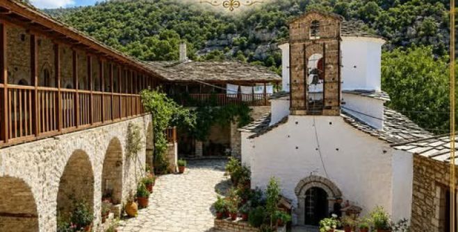 Τέλεση κουράς δόκιμου μοναχού στη Μονή Αγίου Νικολάου Καρυάς