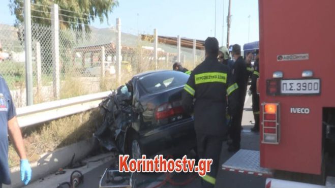Φρικτό τροχαίο με δύο νεκρούς στην παλαιά εθνική οδό Αθηνών - Κορίνθου (vd)