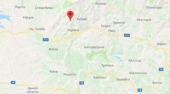Νέα σεισμική δόνηση στην Ηλεία - Αισθητή και σε χωριά της Γορτυνίας