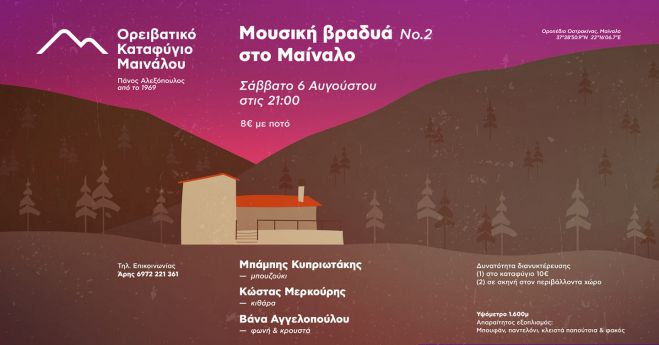 &Mu;&omicron;&upsilon;&sigma;&iota;&kappa;ή &beta;&rho;&alpha;&delta;&iota;ά &tau;&omicron; &Sigma;ά&beta;&beta;&alpha;&tau;&omicron; &sigma;&tau;&omicron; &Mu;&alpha;ί&nu;&alpha;&lambda;&omicron;