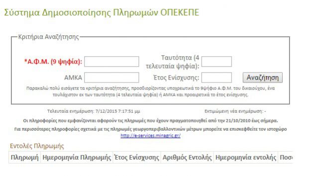 Αγρότες: Δείτε πόσα χρήματα πήρατε από τις επιδοτήσεις του ΟΠΕΚΕΠΕ!