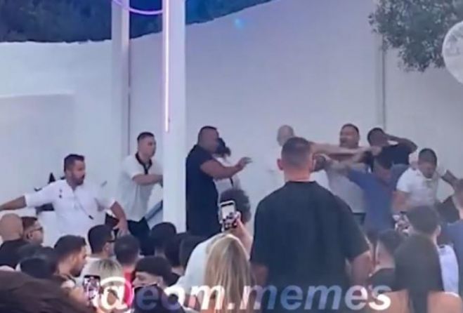Μπουνιές, ιπτάμενα μπουκάλια και άγριο ξύλο σε γνωστό μπαρ της Χαλκιδικής (vd)