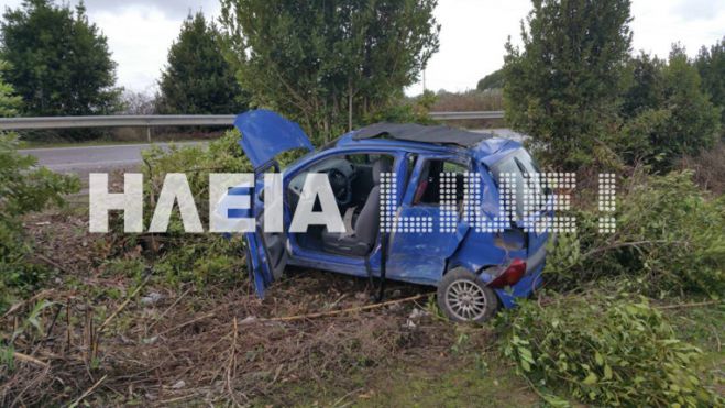 Μια ελαφρά τραυματίας σε τροχαίο στην &quot;Πύργου - Τριπόλεως&quot; (εικόνες)