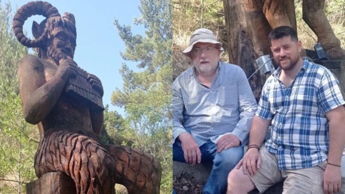 Ξυλόγλυπτο άγαλμα του Πάνα τοποθετήθηκε στη Στεμνίτσα - "Σκοπός να αναδειχθεί το Αρκαδικό Ιδεώδες" (vd)