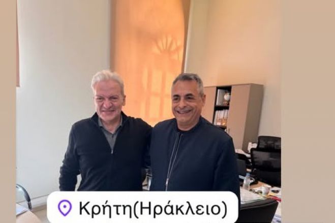 Στην Κρήτη ο Τζιούμης | Εθιμοτυπική συνάντηση με τον δήμαρχο Ηρακλείου