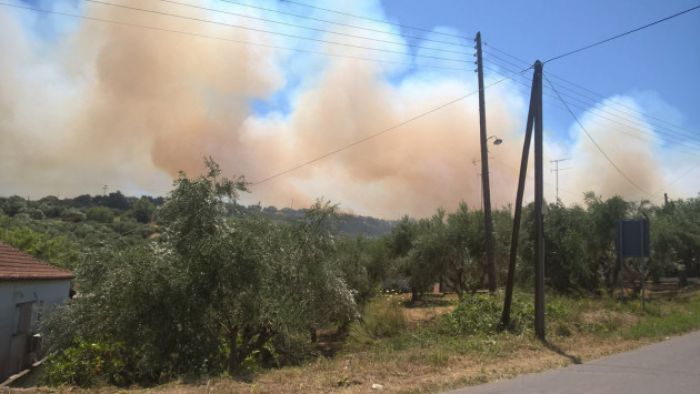 Μεγάλη φωτιά στη Μεσσηνία - Σε πύρινο κλοιό η Κορώνη