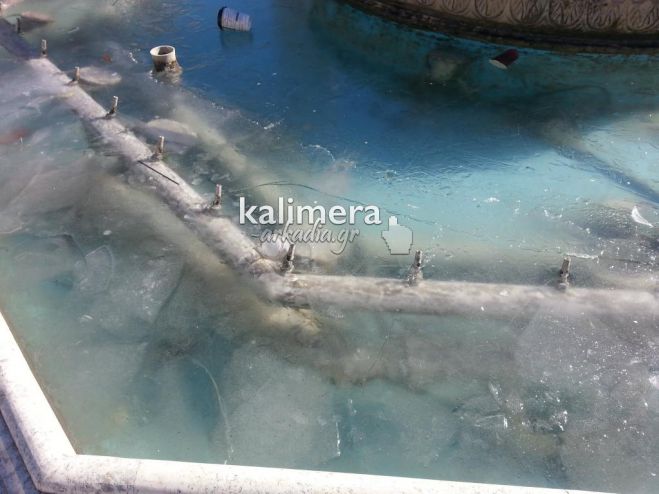 &quot;Παγώμενη&quot; Τρίπολη | Δείτε πόσο χαμηλά έπεσε η θερμοκρασία!