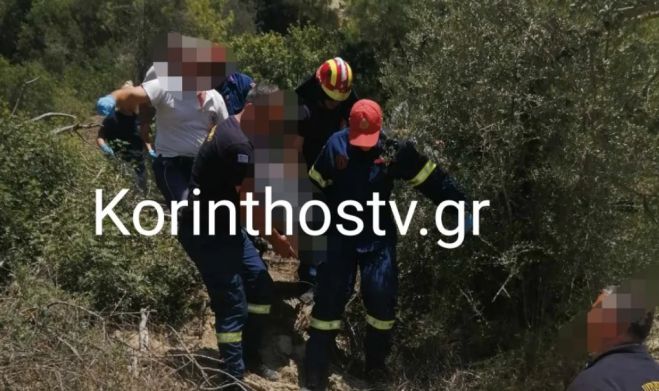 Σοκαριστικό τροχαίο στην Κορινθία | Αυτοκίνητο έπεσε σε γκρεμό 25 μέτρων