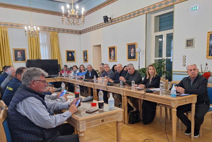 Ο Αντιδήμαρχος Πολιτικής Προστασίας Γορτυνίας Δημήτρης Καζάς στη συνεδρίαση του (ΣΟΠΠ) της Περιφέρειας Πελοποννήσου