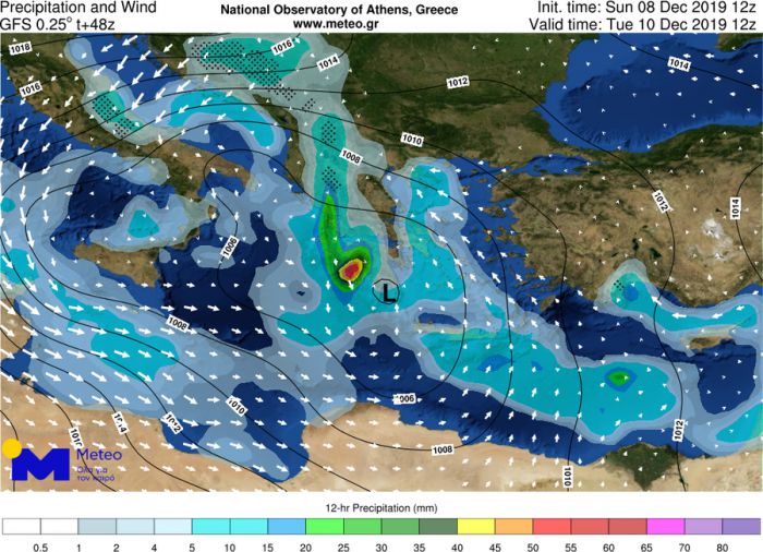 Η κακοκαιρία "Διδώ" έρχεται με σημαντικές ποσότητες βροχής και στην Πελοπόννησο!