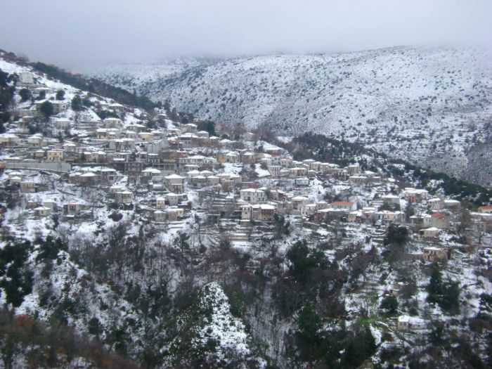 Τα χιονισμένα Άνω Δολιανά! (εικόνες)