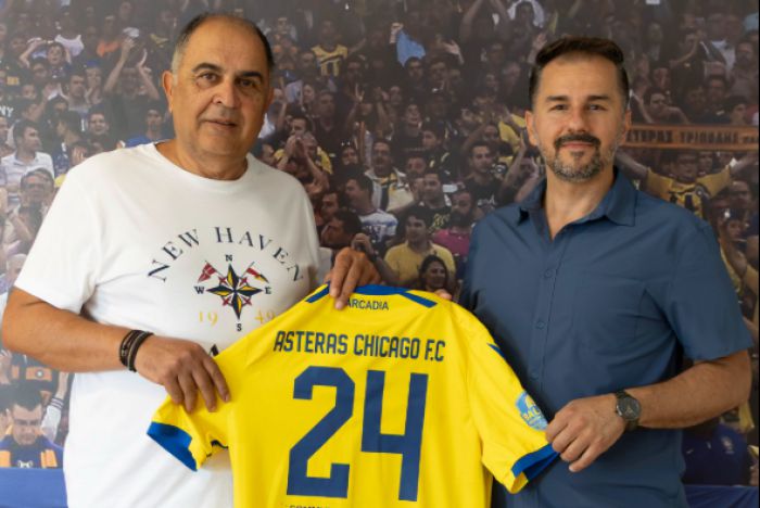 &Omicron; &Alpha;&nu;&tau;&iota;&pi;&rho;ό&epsilon;&delta;&rho;&omicron;&sigmaf; &tau;&eta;&sigmaf; &Pi;&Alpha;&Epsilon; ASTERAS AKTOR, &Delta;&eta;&mu;ή&tau;&rho;&eta;&sigmaf; &Mu;&pi;&omicron;&rho;&omicron;&beta;ή&lambda;&omicron;&sigmaf; &upsilon;&pi;&omicron;&delta;έ&chi;&theta;&eta;&kappa;&epsilon; &tau;&omicron;&nu; &iota;&delta;&rho;&upsilon;&tau;ή &tau;&omicron;&upsilon; Asteras Tripolis Chicago F.C.