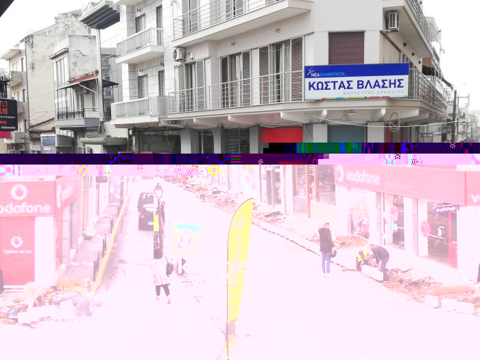 Τρίπολη | Προχωρούν τα έργα στα πεζοδρόμια της οδού "Γεωργίου Α'" (εικόνες)