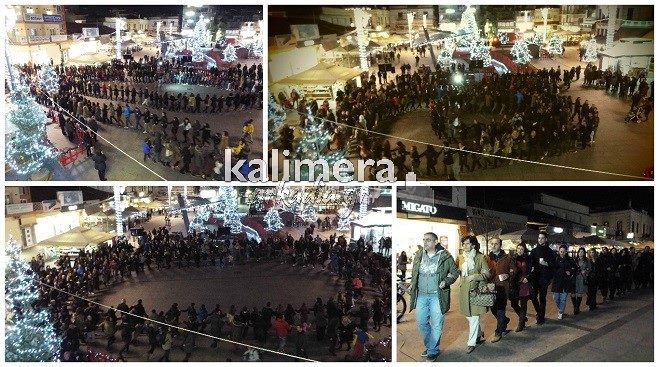 Η Τρίπολη πιάστηκε ... χέρι με χέρι και χόρεψε στην Πλατεία Πετρινού! (vd)