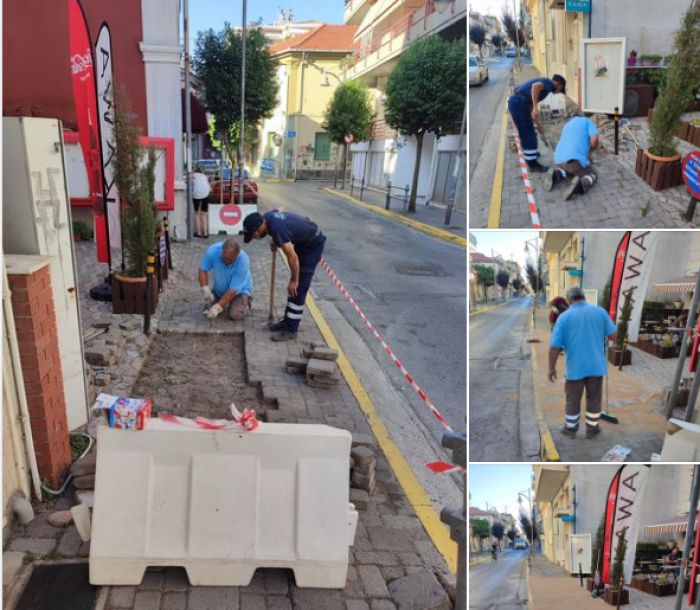 Τρίπολη | Διορθώθηκε το πρόβλημα στο πεζοδρόμιο της "28η Οκτωβρίου" (εικόνες)