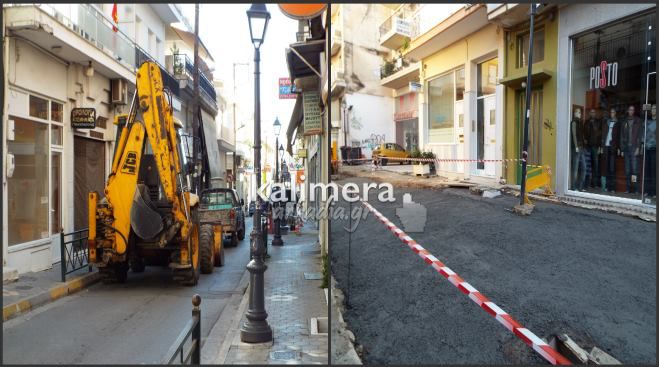 Έργα από τη ΔΕΥΑΤ σε δρόμους της Τρίπολης - Που διακόπηκε η κυκλοφορία (εικόνες)