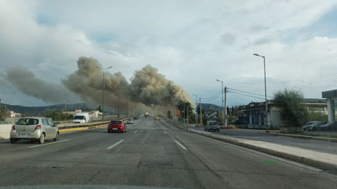 Πυρκαγιά στο Λουτράκι | Που έχει διακοπή η κυκλοφορία στην παλαιά εθνική οδό "Αθηνών - Κορίνθου"