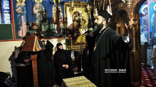 &Omicron;&mu;&iota;&lambda;ί&alpha; &tau;&omicron;&upsilon; &Alpha;&rho;&chi;&iota;&mu;&alpha;&nu;&delta;&rho;ί&tau;&eta; &Iota;ά&kappa;&omega;&beta;&omicron;&upsilon; &Kappa;&alpha;&nu;ά&kappa;&eta; &sigma;&tau;&eta;&nu; &Iota;&epsilon;&rho;ά &Mu;&omicron;&nu;ή &Alpha;&gamma;ί&alpha;&sigmaf; &Mu;&alpha;&rho;ί&nu;&alpha;&sigmaf; &sigma;&tau;&omicron; Ά&rho;&gamma;&omicron;&sigmaf;