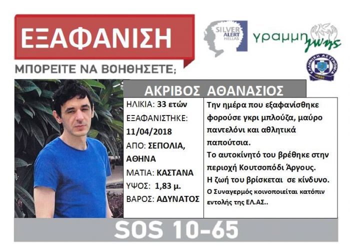 Βρέθηκαν τα ρούχα 33χρονου που έχει εξαφανιστεί από την Αθήνα ...