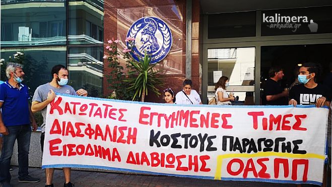 Πορεία διαμαρτυρίας από αγρότες της Πελοποννήσου στην Τρίπολη (vd)