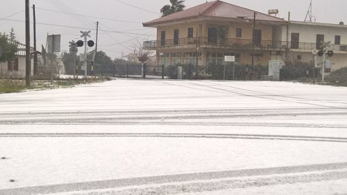 Στα λευκά η Ηλεία - Χιόνισε ακόμη και στον κάμπο! (εικόνες)