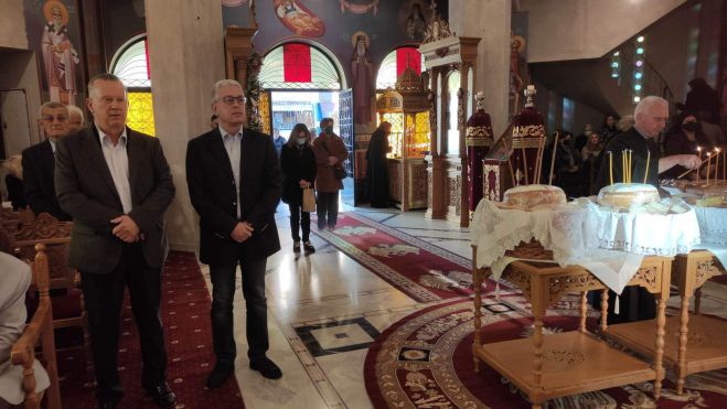 Τρίπολη | Σκαντζός και Λαμπρόπουλος στη Θεία Λειτουργία για τον εορτασμό της Αγίας Αικατερίνης 