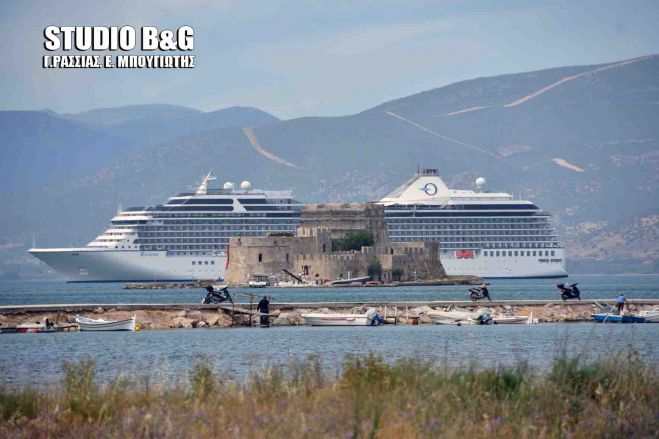 Πολυτελέστατο κρουαζιερόπλοιο μαγνήτισε τα βλέμματα στο Ναύπλιο! (εικόνες)