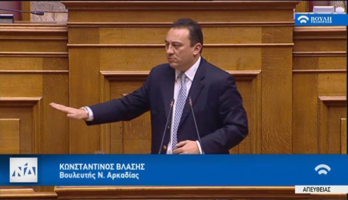 Για ξεπούλημα της Μακεδονίας μας μίλησε στη Βουλή ο Κώστας Βλάσης (vd)