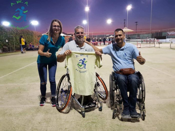 Μέλη της ομάδας "Α.με.Α. εν δράσει" από την Τρίπολη σε διεθνές τουρνουά τένις με αμαξίδιο! (εικόνες)