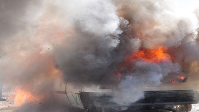 Κάηκε ολοσχερώς αυτοκίνητο στην Εθνική Οδό Αθηνών - Τριπόλεως