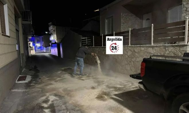 Άργος | 40 κιλά λάδι έκαναν τον δρόμο... πίστα πατινάζ!