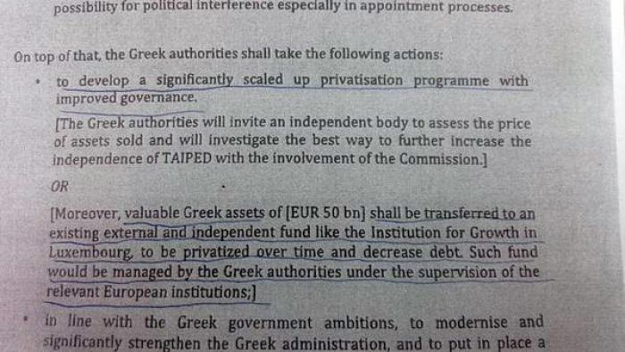 Οι δανειστές θέλουν τα κοιτάσματα της Ελλάδας και ζητούν «Ταμείο» με έδρα το Λουξεμβούργο!