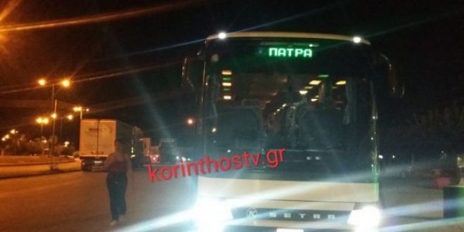 Άγνωστοι πέταξαν πέτρες σε λεωφορείο στην &quot;Αθηνών-Κορίνθου&quot; (εικόνες)