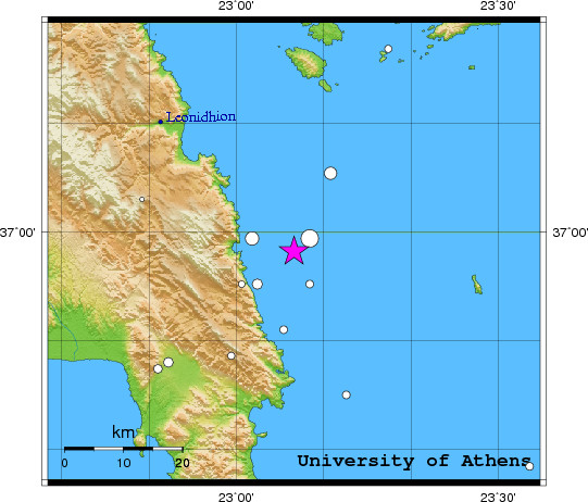 &Sigma;&epsilon;&iota;&sigma;&mu;&iota;&kappa;ή &delta;ό&nu;&eta;&sigma;&eta; &nu;ό&tau;&iota;&alpha; &tau;&omicron;&upsilon; &Lambda;&epsilon;&omega;&nu;&iota;&delta;ί&omicron;&upsilon;