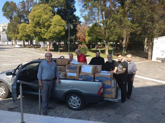 Ναός Προφήτη Ηλία | 100 κιβώτια με βοήθεια για τους πληγέντες της Αττικής (εικόνες)