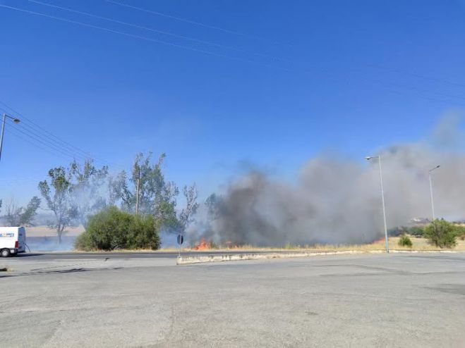Μήνυμα 112 για τη φωτιά κοντά στην Τεγέα