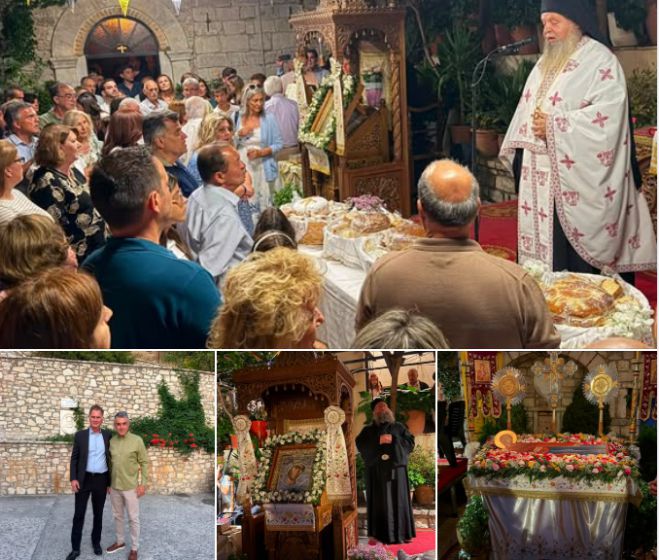 Γιάννης Νικολάου | Μαζί με τον Νίκο Παπανδρέου στη Μονή Γοργοεπηκόου Νεστάνης (εικόνες)