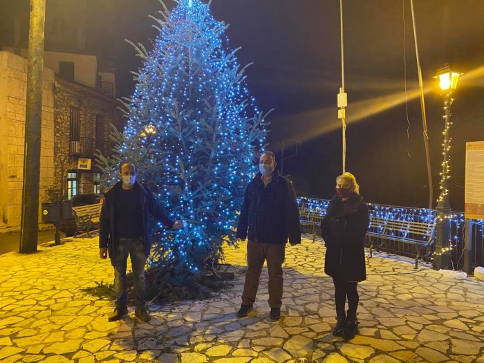 Φωταγωγήθηκε το Χριστουγεννιάτικο δέντρο στη Δημητσάνα! (εικόνες)