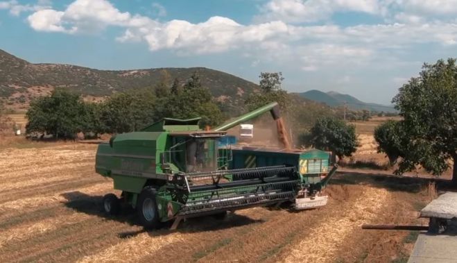 Υπέροχα βίντεο με τη συγκομιδή σταριού στη Μαντινεία! (vd)