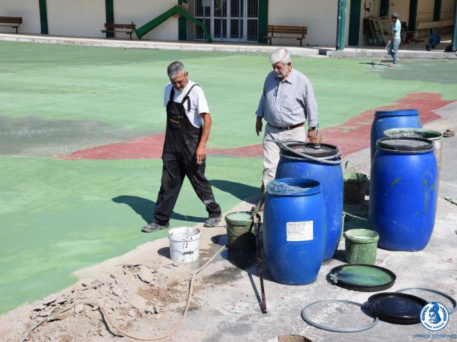 Τρίπολη | Γίνεται &quot;καινούργιος&quot; ο προαύλιος χώρος στο 2ο Γυμνάσιο - Λύκειο! (vd)